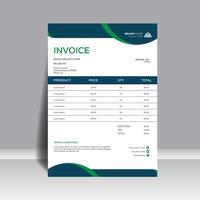 Creative invoice minimal design template bill form business invoice accounting vector