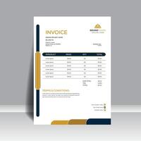 Unique and professional Invoice design template for company bill form business invoice vector