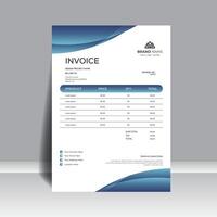 Creative invoice design with creative Blue gradient color vector