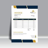 Creatively designed Invoice that features vibrant colors. for your company. vector