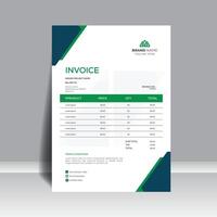 Simple and clean design professional invoice bill form business invoice accounting vector