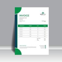 Business style letterhead template design bill form business invoice finance vector