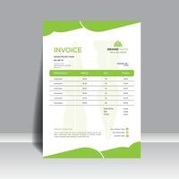 Corporate bill form business invoice with a corporate invoice design template vector