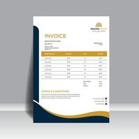 By use corporate and modern shapes creative Invoice design vector