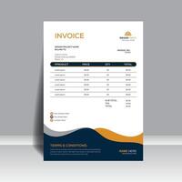 Creatively designed Invoice featuring imaginative color schemes. For your company. vector