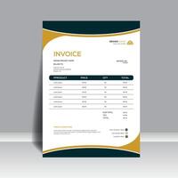 Abstract invoice design corporate style letterhead template corporate bill form business invoice vector