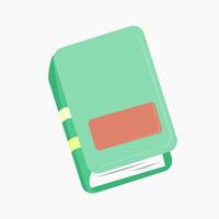 a green book cartoon illustration vector