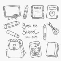 back to school icons set illustration vector