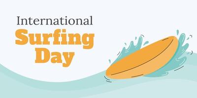 Background for international surfing day vector