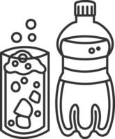 botella bebida icono símbolo imagen. ilustración de el bebida agua botella vaso diseño imagen vector