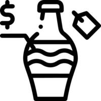 Bottle drink icon symbol image. Illustration of the drink water bottle glass design image vector