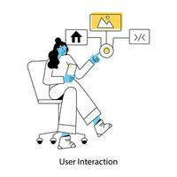 Trendy User Interaction vector