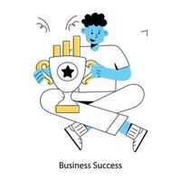 Trendy Business Success vector