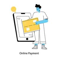 Trendy Online Payment vector