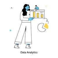 Trendy Data Analytics vector