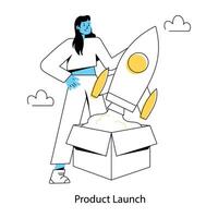 Trendy Product Launch vector