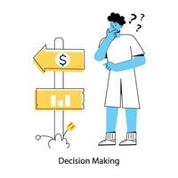 Trendy Decision Making vector