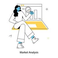 Trendy Market Analysis vector