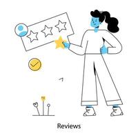 Trendy Reviews Concepts vector