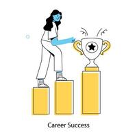 Trendy Career Success vector