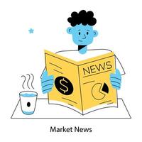 de moda mercado Noticias vector