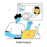 Trendy Profile Analysis vector