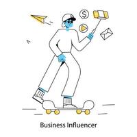 Trendy Business Influencer vector