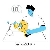 Trendy Business Solution vector