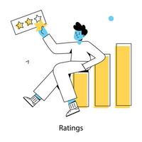 Trendy Ratings Concepts vector