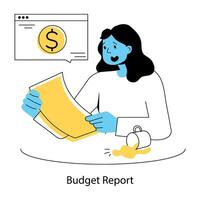 Trendy Budget Report vector