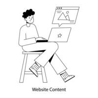 Trendy Website Content vector