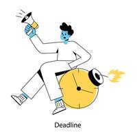 Trendy Deadline Concepts vector