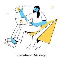 Trendy Promotional Message vector