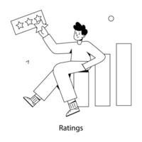 Trendy Market Crash vector