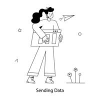 Trendy Sending Data vector