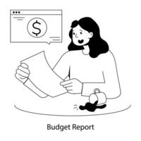 Trendy Budget Report vector