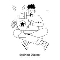 Trendy Business Success vector