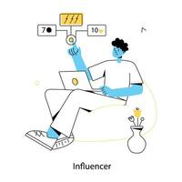 Trendy Influencer Concepts vector