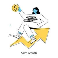 Trendy Sales Growth vector