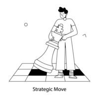 Trendy Strategic Move vector