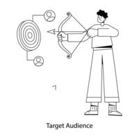 Trendy Target Audience vector