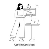 Trendy Content Generation vector