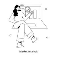 Trendy Market Analysis vector