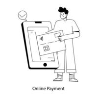 Trendy Online Payment vector