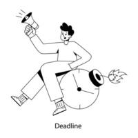 Trendy Deadline Concepts vector