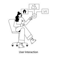 Trendy User Interaction vector