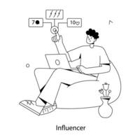 Trendy Influencer Concepts vector