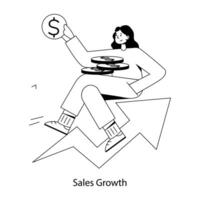 Trendy Sales Growth vector