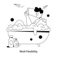 Trendy Work Flexibility vector