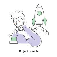 Trendy Project Startup vector